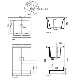 Тумба под раковину Kerasan Aquadom 60 9166K3*1 напольная белая